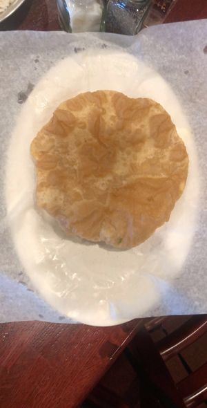 Poori bread 
They will no longer make this if requested  at Bombay Bites in Mcdonough