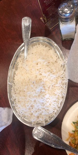 White rice  at Bombay Bites in Mcdonough