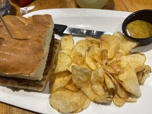 Beet burger and fries on gf bread  at Simple Eatery & Spoon It Up in Buena Vista