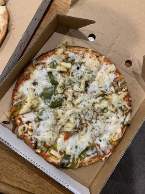 Veg pizza with vegan cheese 😍 at Johnny Boys Pizza in Ferntree Gully