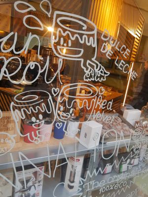 Window at Candela Canela in Barcelona