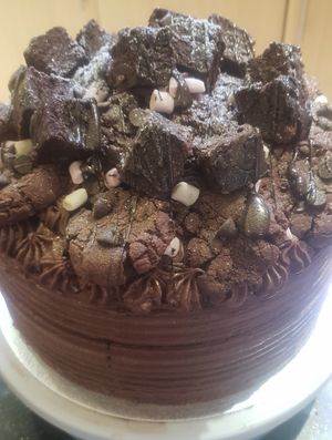 Decadent chocolate cake at Jaynes Vegan Bakes in Wokingham