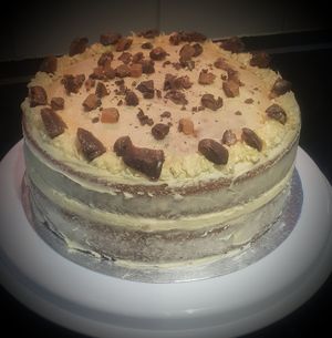 Lemon, ginger and dark chocolate cake at Jaynes Vegan Bakes in Wokingham