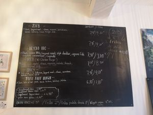 Menu at 2VB  in Perpignan