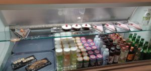 Cakes, sushi and various beverages at 2VB  in Perpignan