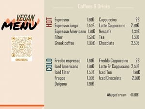 Our vegan coffees and beverages at OMG in SKG in Thessaloniki