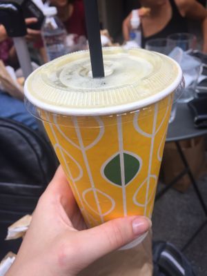 Green smoothie, not too sweet, veeeery creamy at OMG in SKG in Thessaloniki