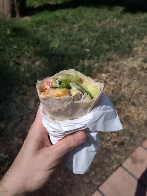 Vegan chicken tortilla at OMG in SKG in Thessaloniki