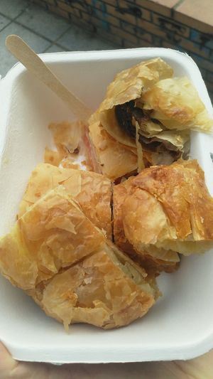 Excellent pastry. It's a mix of vanilla, strawberry an chocolate. 1.8 euro. at OMG in SKG in Thessaloniki