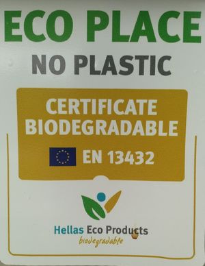 All packaging is biodegradable at OMG in SKG in Thessaloniki