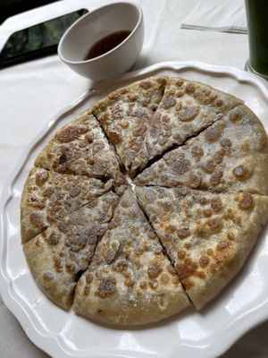 Mock meat pancake   at Gongdelin Vegetarian Restaurant in Beijing