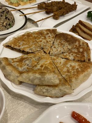 Pancakes with filling  at Gongdelin Vegetarian Restaurant in Beijing