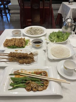 yeah…overdid it (but ate it all, no food waste!)  at Gongdelin Vegetarian Restaurant in Beijing