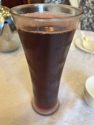 Rose flavoured drink  at Gongdelin Vegetarian Restaurant in Beijing