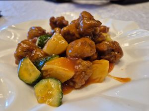 Sweet and sour at Gongdelin Vegetarian Restaurant in Beijing