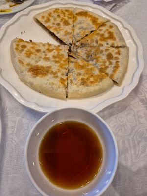 Meat pie at Gongdelin Vegetarian Restaurant in Beijing