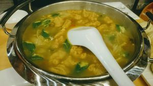 Hot pot at Gongdelin Vegetarian Restaurant in Beijing