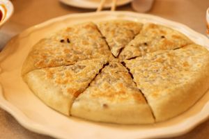 soy meat pie at Gongdelin Vegetarian Restaurant in Beijing