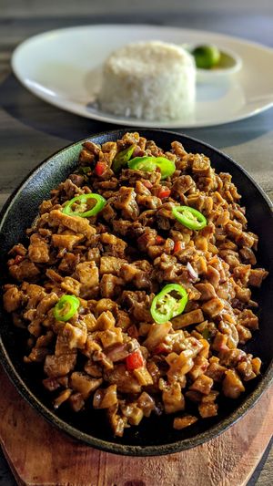 Mushroom and Tofu Sisig at The Cavern in El Nido