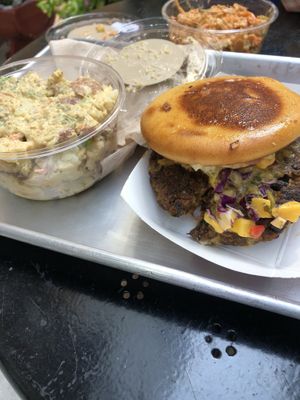 Mean Black Bean with Potato salad at Farmacy Vegan Kitchen Channel District in Tampa