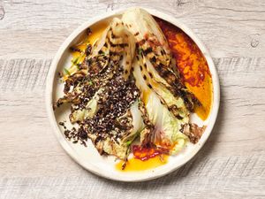 Chargrilled cabbage.  at Tendril in London