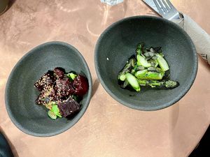 Vegan tasting menu at Tendril in London