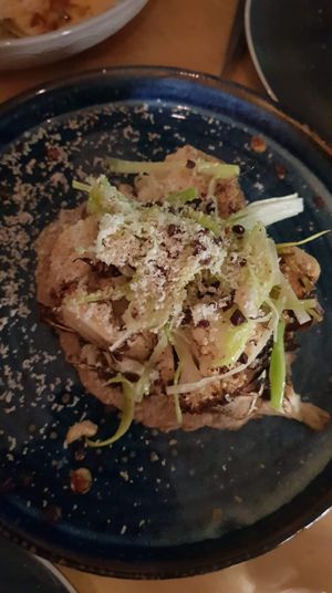Leek and cauliflower with hazelnut and cacao nibs at Tendril in London