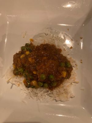 Dahba curry with veggies. Yum! at Holi Indian Kitchen in Fort Walton Beach