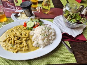 Seitangeschnetzeltes at Restaurant Am Stadtpark in Bad Schandau