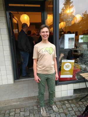 The owner, Irene at Green Love in Frederiksberg