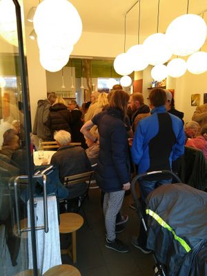 The café is well-attended (from the opening day at 29th September 2019) at Green Love in Frederiksberg
