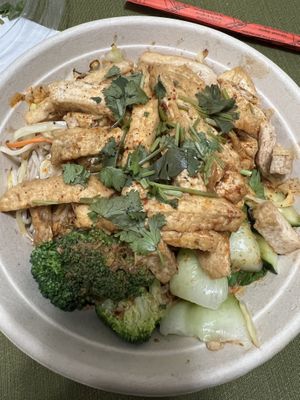 Rice bowl w tofu   at Crazy Bowlz in New Paltz