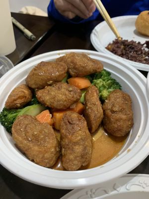 drunken seitan (actual heaven on earth)  at Tofubox in Brooklyn