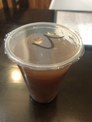 Sugar free lemon ice tea   at Tofubox in Brooklyn
