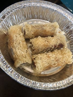 D12 sweet potato spring roll   at Tofubox in Brooklyn