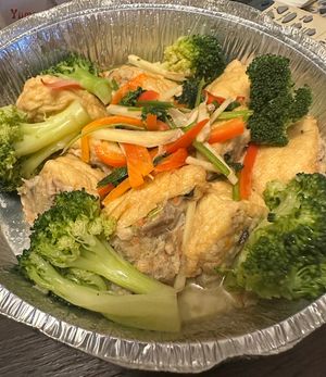 house special stuffed tofu. So good   at Tofubox in Brooklyn