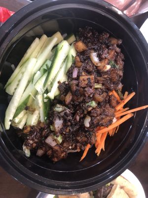 N8 涼粉 with soybean paste   at Tofubox in Brooklyn
