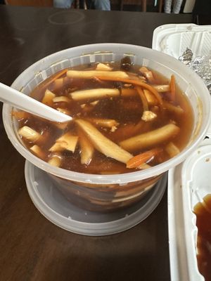 Hot & sour soup  at Tofubox in Brooklyn