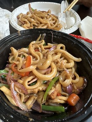 Hand pulled noodle (one-pulled noodle on menu)  at Tofubox in Brooklyn