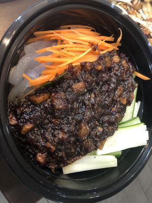 N8 konjac noodle 涼粉 with soy bean paste   at Tofubox in Brooklyn