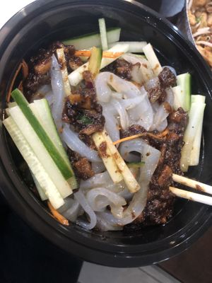 N8 konjac noodle 涼粉 with soy bean paste   at Tofubox in Brooklyn