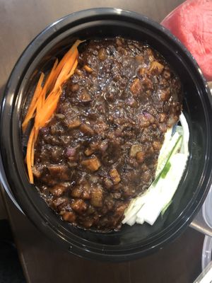 N8 konjac noodle 涼粉 with soy bean paste   at Tofubox in Brooklyn