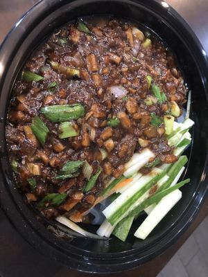 N8 konjac noodle 涼粉 with soy bean paste   at Tofubox in Brooklyn