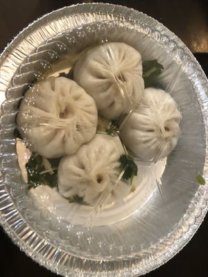 D4 soup dumpling 小籠包with cilantro   at Tofubox in Brooklyn