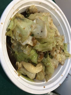 C32 sautéed cabbage with garlic   at Tofubox in Brooklyn
