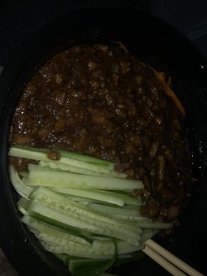 N8 Konjac noodle 涼粉 with soy bean paste  at Tofubox in Brooklyn