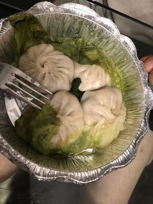 D4 soup dumpling 小籠包with cilantro *4  at Tofubox in Brooklyn
