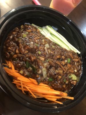 N8 konjac noodle 涼粉 with soy bean paste   at Tofubox in Brooklyn