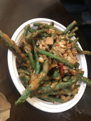 C29 stir fried string beans , no spicy   at Tofubox in Brooklyn