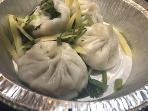 D4 soup dumpling 小籠包 with cilantro ginger *3  at Tofubox in Brooklyn